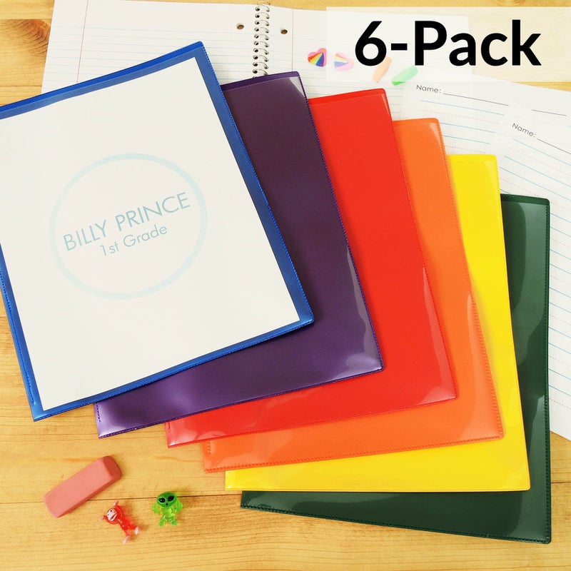 STORE SMART أرشيفات بلاستيكية من ستورسمارت بألوان أساسية 6-pack: 1 من كل لون من الألوان الستة الزاهية - صنع في الولايات المتحدة الأمريكية - (R900PCP6) - Image 3